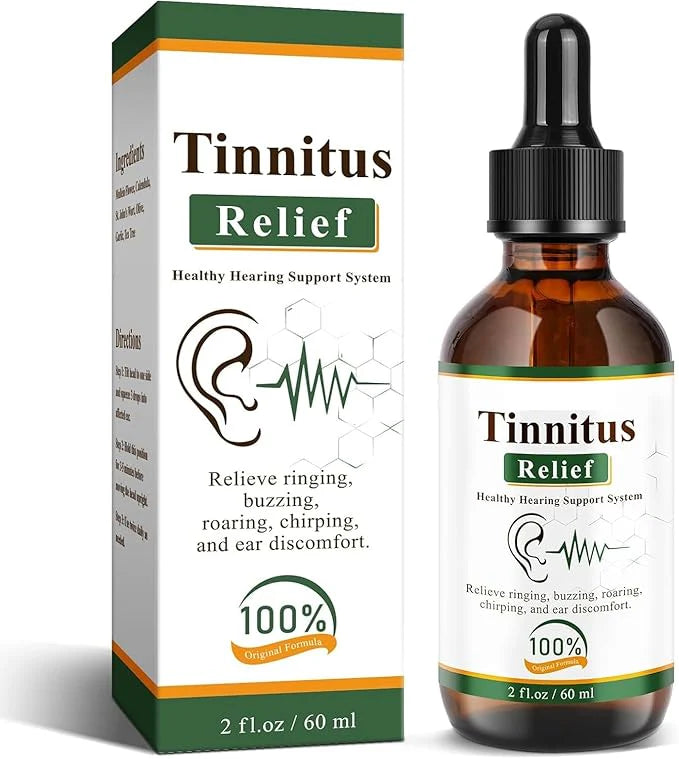 Tinnitus Relief Drops-Ringing,Buzzing & Ear Discomfort–Natural Ear Oil – 60ml (Pack Of 2)