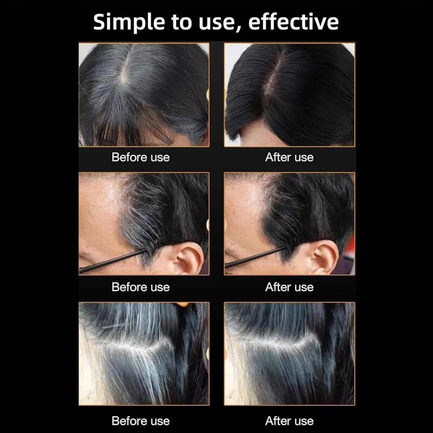 New Hair Color Comb Stick Black | Waterproof & Sweat-Proof