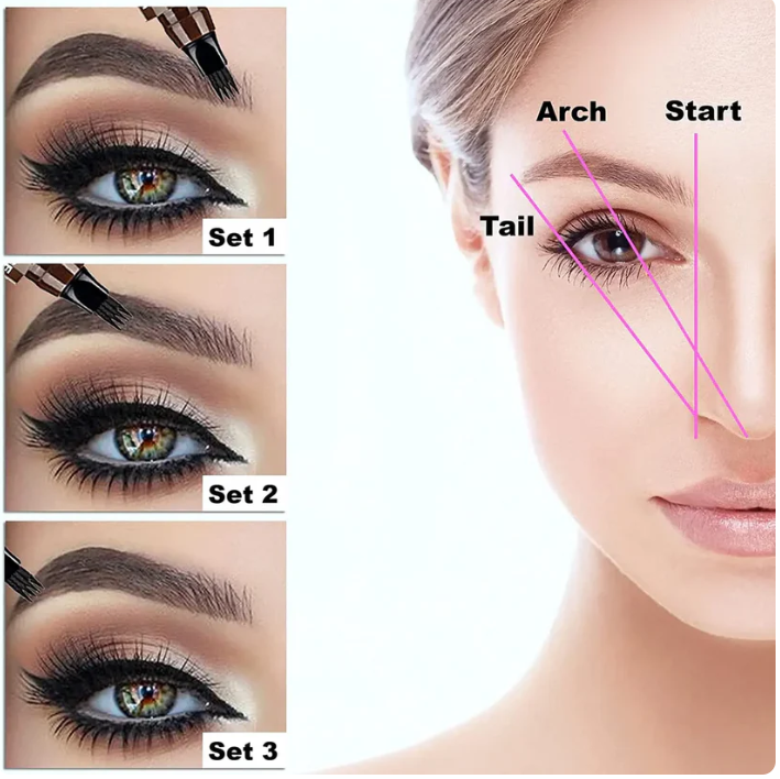 Waterproof 4 Points Long Lasting Eyebrow Pen - BUY 1 GET 1 FREE