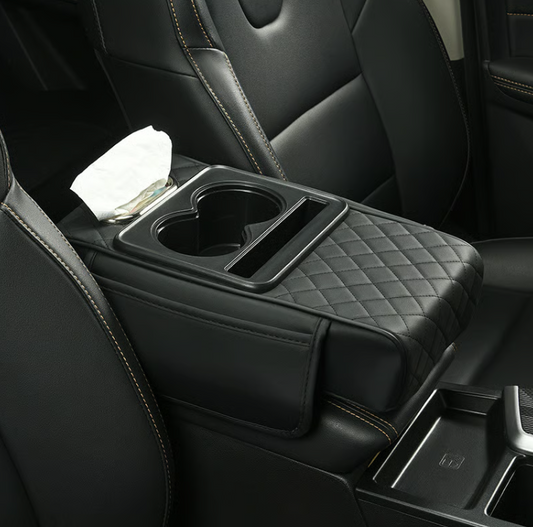 Leather 5 in 1 Armrest CONSOLE CUSHION Cover for Car - UNIVERSAL FIT FOR ALL CARS
