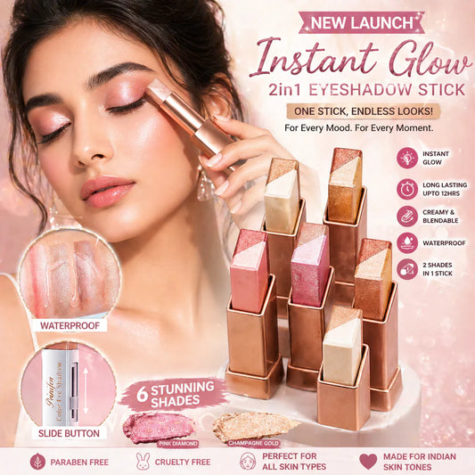 6 Pcs Instant Glow 2-in-1 Eyeshadow Stick, Perfect Makeup