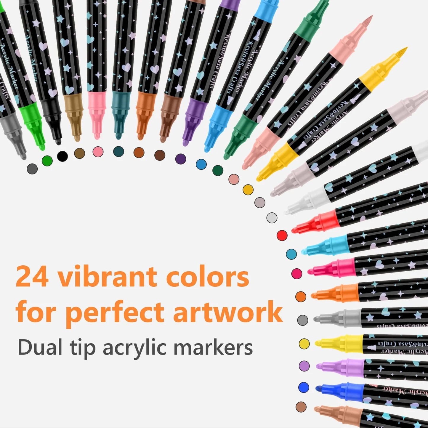 Dual-Tip Glitter Marker Pen